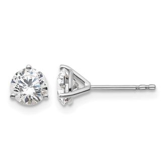 Diamond2Deal 14k Gold 1 1/4 ct Round Lab Grown Diamond Stud Earrings VS Clarity, G-H Color