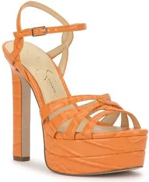 Jessica Simpson Itzari Ankle Strap Platform Sandal in Orange 04 at Nordstrom Rack, Size 8.5