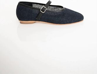 Huma Blanco Womens Penny Mary Jane Flats In Coal Jute