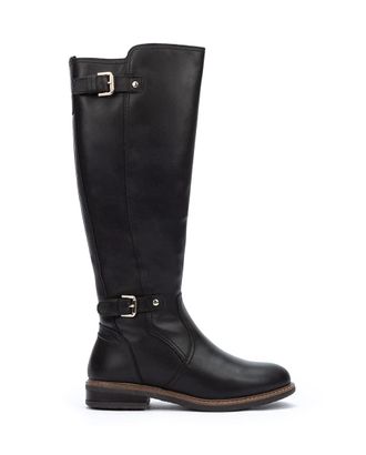 Pikolinos Leather Knee High Boots ALDAYA W8J Black