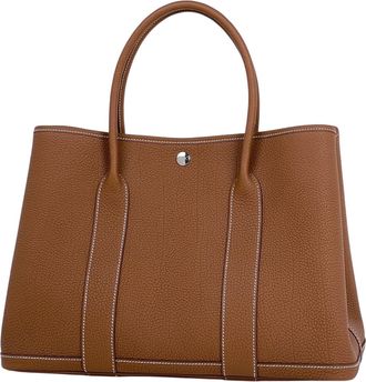 Herm&egrave;s Gold Togo Leather Handbag Tote Bag (Pre-Owned)