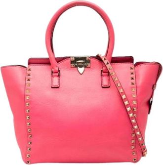 Valentino Pre-owned Handbags, female, Pink, Size: ONE SIZE Pre-owned Leather Tote