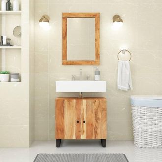 vidaXL Mueble De Lavabo Madera Acacia Y Madera Ingenier&iacute;a 62x33x58 Cm Vidaxl