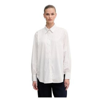 GANT Camisa de Corte Holgado a Rayas - Blouses & Shirts - Mujer - Blanco - XS