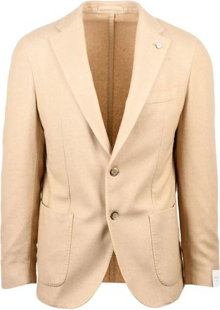 L.B.M. 1911 L.b.m. 1911, Jassen, Heren, Beige, M, Wol, Blazer Stondato