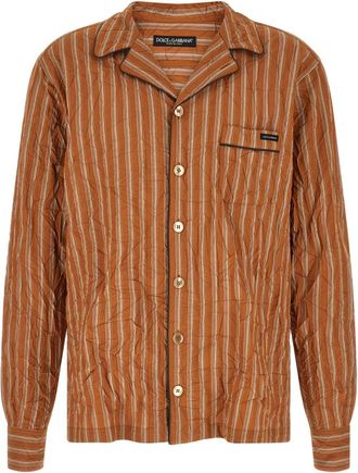 Dolce & Gabbana Vanity Shirt - Heren - Casual Overhemden - Bruin - XL - Katoen - Overhemden
