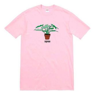 SUPREME FW17 Plant Tee Light Pink Bonsai Printing Short Sleeve Unisex SUP-SS18-672
