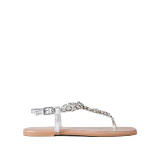 Carvela Womens Leather Alta Sandal Sandals - Silver - Size UK 7