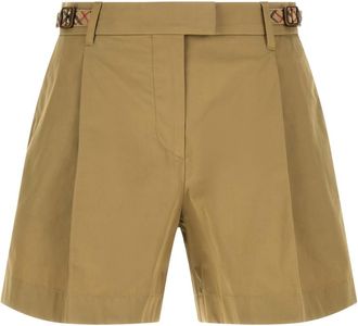 Burberry Green Solid Shorts