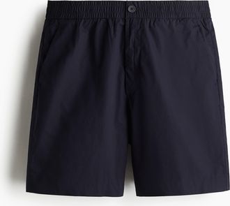 H&M Popelineshorts in Relaxed Fit - Blue