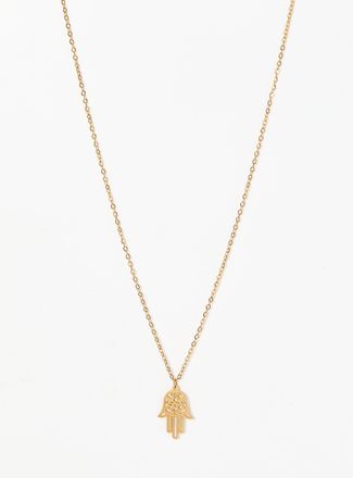 Simons Womens Openwork Hand of Fatima chain