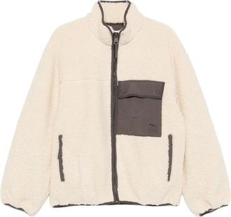 Maison Kitsun&eacute; Fleece-texture Panelled Jacket
