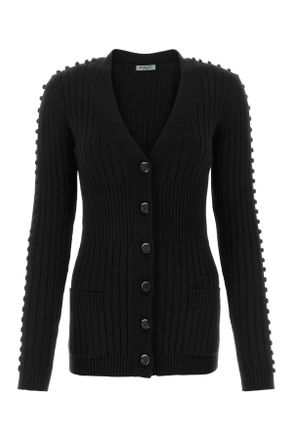 Durazzi Milano Black Wool Cardigan