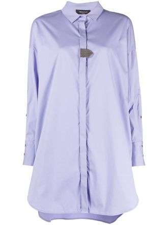 Fabiana Filippi bead-embellished shirt dress - Purple