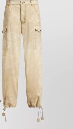 Etro jacquard canvas cargo trousers button pockets