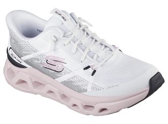 Skechers Slip-On Sneaker SKECHERS GLIDE-STEP ALTUS-FAST LANE, Damen, Gr. 39, bunt (wei&szlig;, schwarz, rosa), Textil, Schuhe Slip-On Sneaker, Laufschuh, Trainingssc