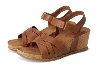 S&ouml;fft Eurosoft by Sofft Tate Sandals Womens Brown Leather Wedge Heel Hawk2984