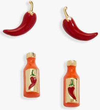 Alex and Ani Taco Hotsauce And Pepper Stud Set in Gold at Nordstrom