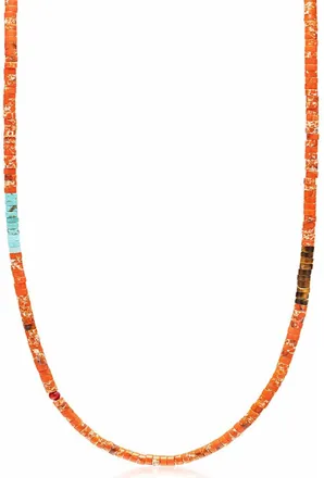 Nialaya Orange Jasper Heishi Necklace at Nordstrom
