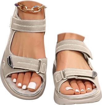 Generic Orthopedic Wide Sandals for Women 2026,Summer Casual Flat Boho Open Toe Flower Platform Sandals Solid Color Slip-On Beach Casual Comfortable Summer Ba