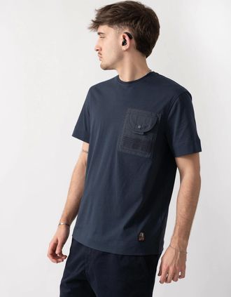 Parajumpers Mens Parajumpers Malham Mens T-Shirt - Ink Blue 571 - Navy - Size: 42