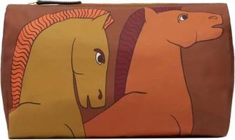 Inou&iuml; Editions Trousse M Cavale - Dames - Toilettassen - Veelkleurig - ONE Size - Leer - Tassen