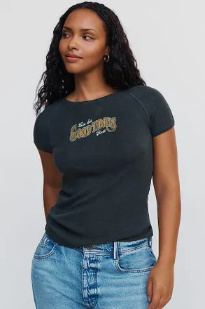 Pilcro Good Times Cotton Modal Graphic Baby Tee