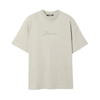 Jacquemus Tops, Heren, Beige, L, Katoen, T-shirt