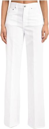 Dondup Amber Wijde Jeans - Dames - Loose Fit Jeans - Wit - W26 - Katoen - Jeans