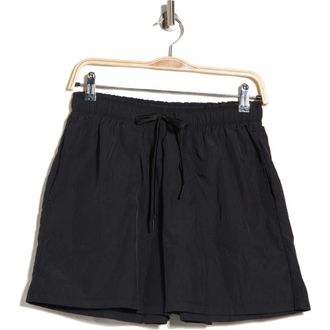 Zella Breakaway Crinkled Long Shorts in Black at Nordstrom Rack, Size X-Small