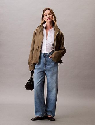 Calvin Klein Chaqueta Corta De Mezcla De Algod&oacute;n