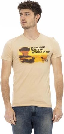 Trussardi Casual Korte Mouw Ronde Hals T-shirt - Heren - T-shirts - Beige - 2XL - Tops