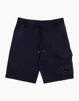 C.P. Company Mens Cp Company Cotton Diagonal Fleece Cargo Shorts Navy 888 - Black - Size: 32/30/31