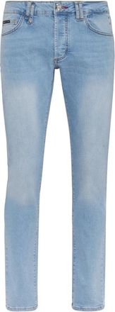 Philipp Plein Denim Broek Super Straight Cut Basic - Heren - Regular Fit Jeans - Blauw - W30 - Denim - Jeans