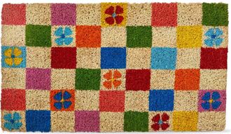 Tag Mod Flower Checker Coir Mat Multi Coir Everyday in Beige at Nordstrom, Size Medium