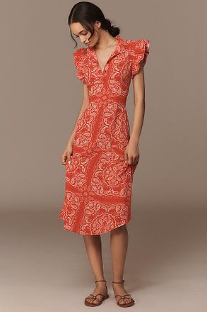 Never Fully Dressed Bandana Puff-Sleeve Maxi Dress