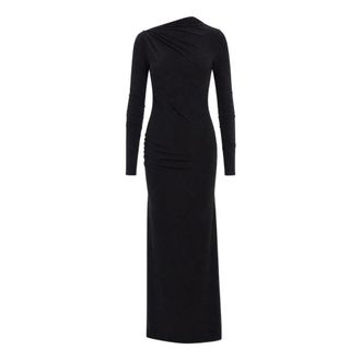 Andamane Gowns - Dames - Avondkleed - Zwart - M - Leer - Kleedjes