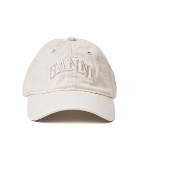 Ganni Baseball Cap - Dames - Petten - Grijs - ONE Size - Katoen - Accessoires