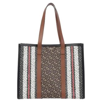 Burberry Pre-owned Tote Bags, female, Multicolor, Size: ONE SIZE Pre-owned Monogram Stripe Shoulder Bag