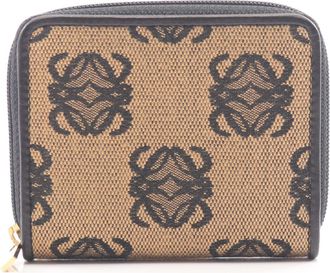 Loewe Beige Black Canvas Coin Purse/Coin Case (Pre-Owned)