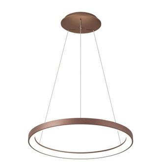 Trade Shop Trade Shop - Pendien Led 60 Watt Cct Lampada Sospension Circolare 78cm Luci 230v - Brown