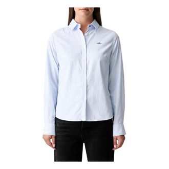 Aeronautica Overhemden, Dames, Blauw, M, Katoen, Casual Shirt
