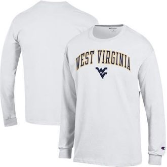 Champion Mens Champion White West Virginia Mountaineers Arch Over Logo Long Sleeve T-Shirt at Nordstrom, Size Medium