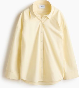 H&M Bluse aus Baumwollpopeline - Hellgelb