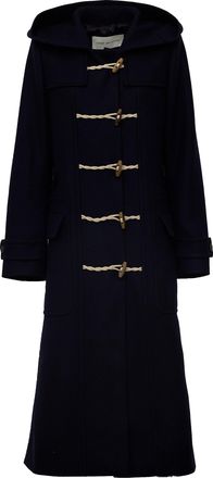 Dries Van Noten Ruffle W. W. Hooded Long Coat