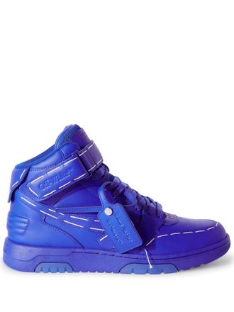 Off-white Ooo Sartorial Stitching mid-top sneakers - Blue