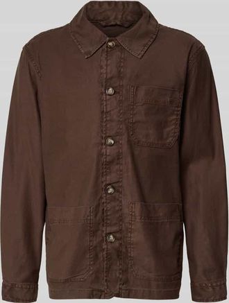 GANT Regular Fit Hemdjacke aus Leinen-Mix in Mittelbraun, Gr&ouml;&szlig;e XXXL