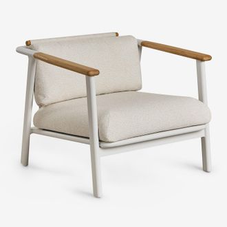 Sklum Sill&oacute;n De Jard&iacute;n En Aluminio Y Tela Boucl&eacute; Yervin Sklum