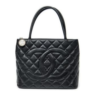 Chanel Pre-owned Womens Timeless Medallion Tote Shoulder Bag - Black - One Size