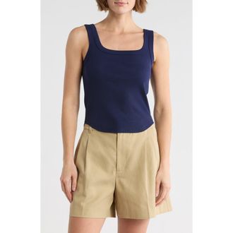 Madewell Brightside Luma Tank in True Midnight at Nordstrom Rack, Size Xx-Large